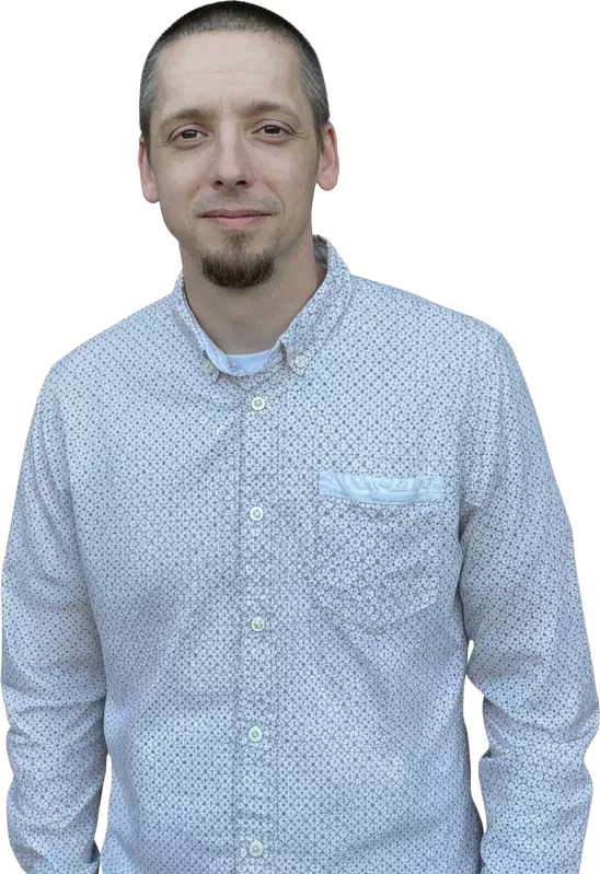 Portrait of Mike Bowden, IT support and project manager at Brannans.